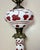 Antique 1800's Cut to Clear Cranberry Glass Stourbridge Bronze Oil Table Lamp For Sale - Image 10 of 14