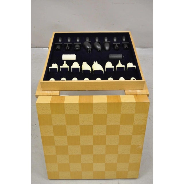1990s Michael Graves Chess and Checkers Postmodern Set Maplewood Board Modern. Item features maple wood board with black...
