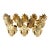 Vintage Heyco Brass Pineapple Napkin Rings – Set of 12 For Sale