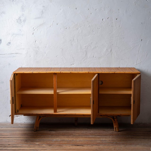 Adrien Audoux & Frida Minet Bamboo Sideboard, 1960s For Sale - Image 13 of 15