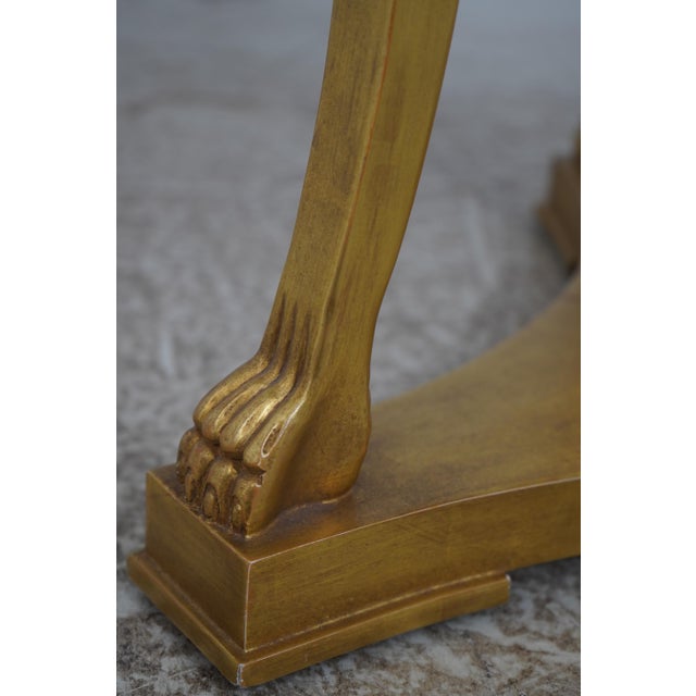 Gold Painted 2 Tier 1 Drawer Empire End Table For Sale - Image 10 of 17