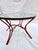 1960s Vintage Red Wrought Iron Woodard Style Round Table For Sale - Image 5 of 5