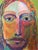 Abstract Contemporary Original E.J.Hartmann Abstract Male Portrait Painting Signed For Sale - Image 3 of 4