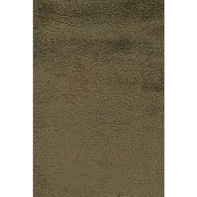 Vintage Swedish Rya Rug, Green Scandinavian Solid Open Field - Rug & Kilim For Sale In New York - Image 6 of 8