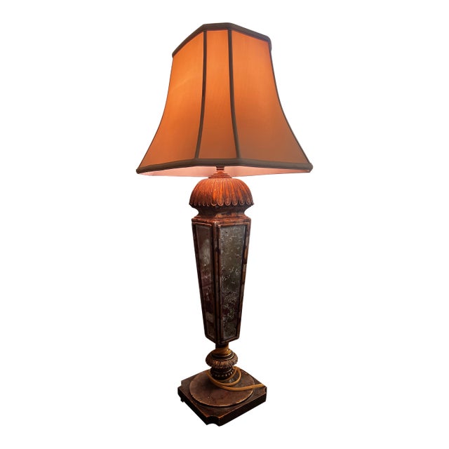 1970s Art Deco Mirror Table Lamp For Sale
