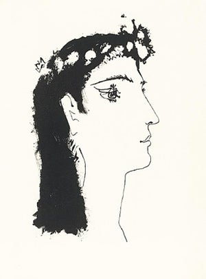 Picasso Heliogravure 2 Head of a Woman Crowned With Flowers 1985 Reproduction