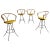 Mid 20th Century Mid-Century Modern Wrought Iron & Rush Swivel Bar Stools - Set of 4 For Sale - Image 11 of 11