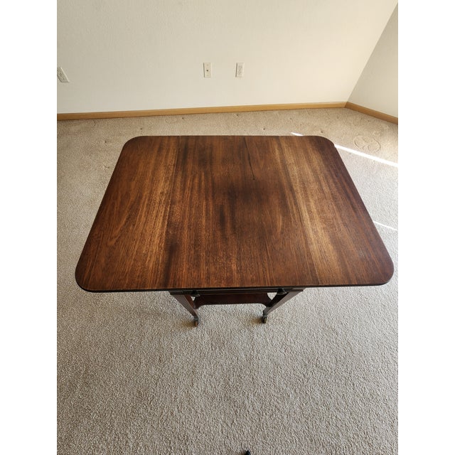 Mid 20th Century Brandt Mid 20th Century Drop Leaf Cart Table For Sale - Image 5 of 7