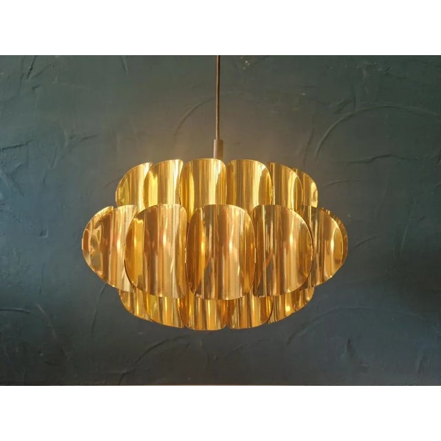 1960s Mid-Century Lamp in Gold by Thorsten Orrling for Temde, 1960s For Sale - Image 5 of 6