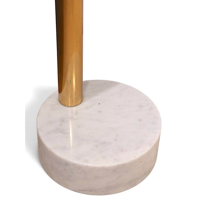 1970s Space Age Brass and Marble Arc Floor Lamp For Sale - Image 13 of 18
