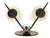 Vintage Enameled Glass, Brass and Nickel Two Light Wall Sconce For Sale - Image 9 of 11