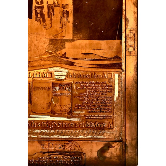 Three Vintage Photoengraved Copper Letterpress Printing Plates For Sale In San Francisco - Image 6 of 18