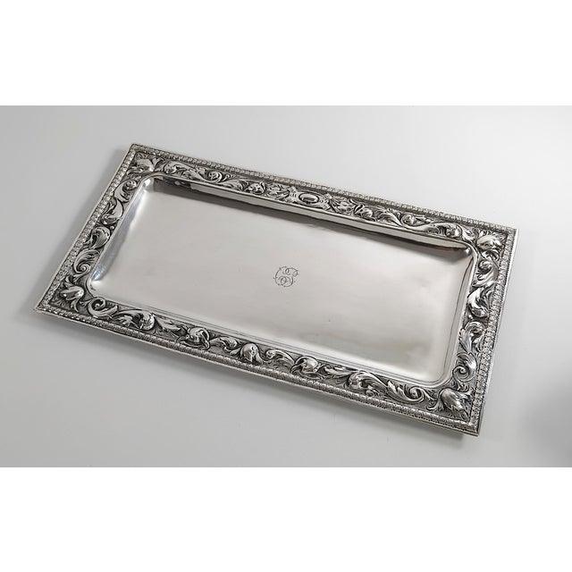 1910s Sterling Silver Tray For Sale - Image 4 of 9