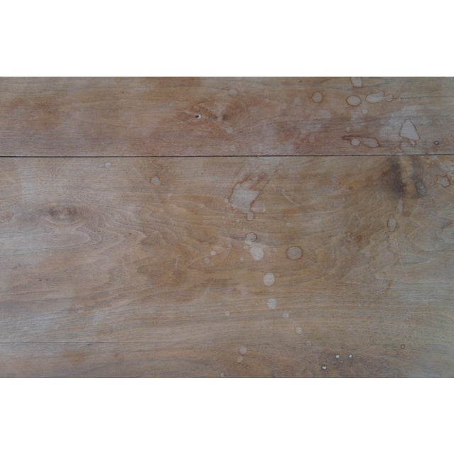Antique American Country Farmhouse Pine Drop Leaf Dining Breakfast Table Console For Sale - Image 9 of 11