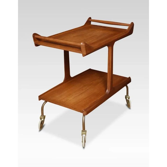 Wood Vintage Walnut Trolley, 1930s For Sale - Image 7 of 8