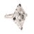 Contemporary Roshe Jewels Diamond Ring, 2.13 Carats Black and White Diamond 14k White Gold, Size 7 For Sale - Image 3 of 9