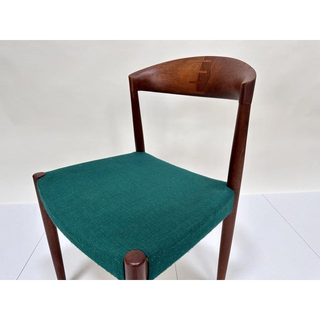 1960s Side Chair in Teakwood with Original Woolen Upholstery Fabric by Knud Andersen for Jca Jensen, Denmark, 1960s For Sale - Image 5 of 17
