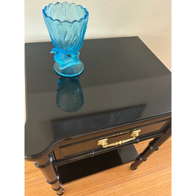 Henry Link 1970s Henry Link Bali Hai Faux Bamboo End Table For Sale - Image 4 of 6