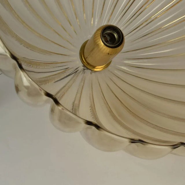 Metal Large Bell-Shaped Murano Glass Pendant by Renato Toso, 1950s For Sale - Image 7 of 17