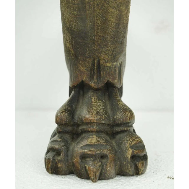 Mid 20th Century Pair of Mid 20th Century Pine Wood Griffins Furniture Carvings For Sale - Image 5 of 12