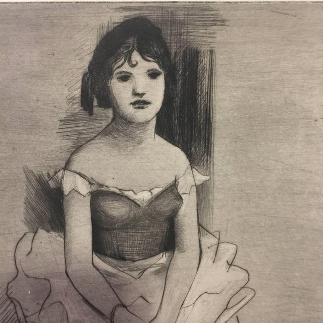 Modern Theodore Stravinsky, Dancer Etching by Theodore Stravinsky, Modern, Edition of 15, 1920s, Etching For Sale - Image 3 of 7