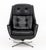 Overman Black Vinyl Lounge Chair and Ottoman For Sale In New York - Image 6 of 12