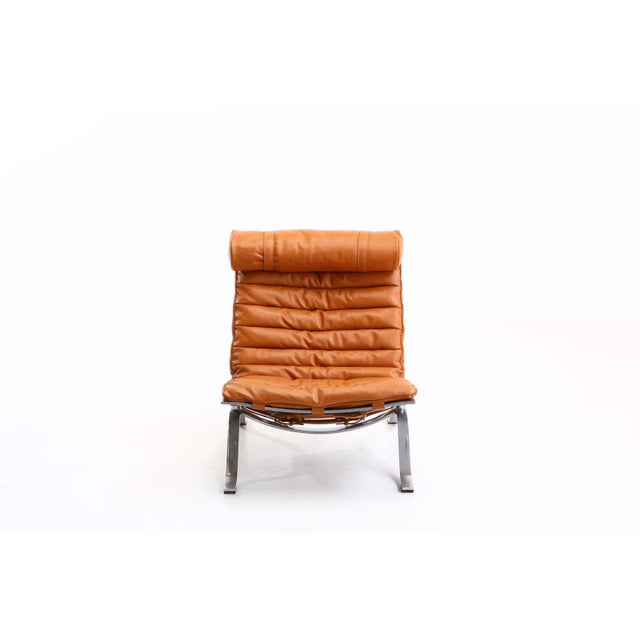 Cognac Leather Highback Ari Armchairs by Arne Norell, Denmark, 1960s, Set of 2 For Sale - Image 6 of 15
