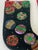 Shabby Chic 1970s Two Festive Christmas Stockings Beaded Sequins on Velvet For Sale - Image 3 of 5
