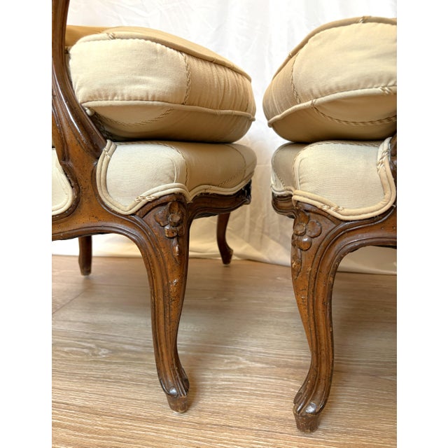 Mid 20th Century Classic French Bergère Chairs With Cane Backs - A Pair For Sale - Image 13 of 18