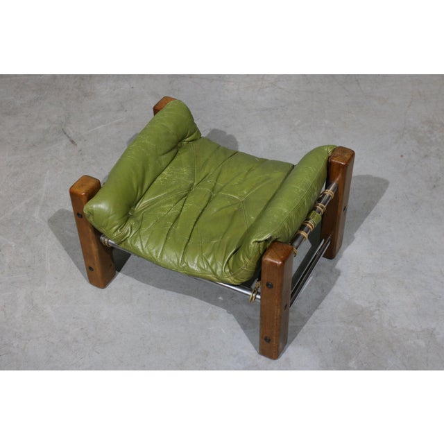 Set of Leather Chair and Ottoman by Jean Gillon, 1970s For Sale - Image 9 of 13