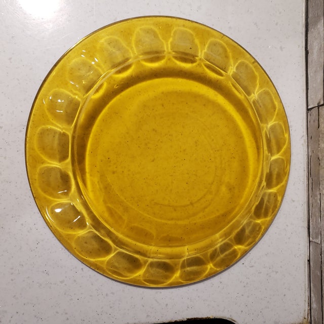 1970s Arcoroc France Clear Amber Salad Glass Plates A Pair Chairish
