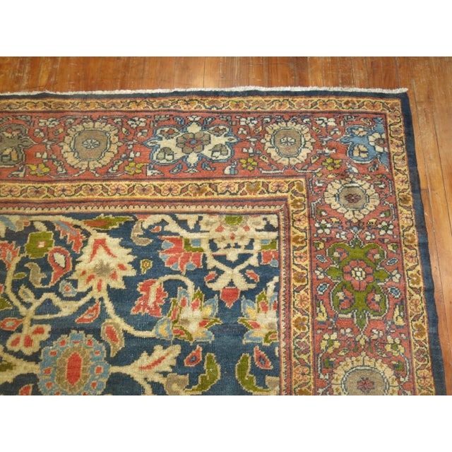 Zabihi Collection 20th Century Sultanabad Carpet Attributed to Ziegler and Co - 10'4" x 13'7" For Sale - Image 10 of 12