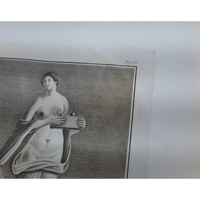 Ancient roman fresco from the series "antiquities of herculaneum", is an etching on paper realized by vincenzo campana in...