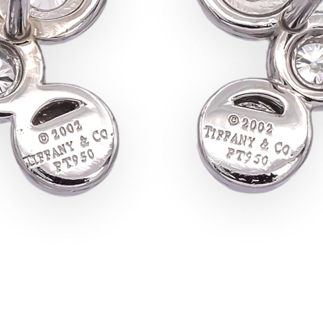 Metal Vintage Tiffany & Co. Platinum Bubble Diamond Studs Earrings, A Pair For Sale - Image 7 of 9