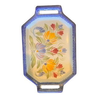 1990s French Henriot Quimper Fleuri Royal Butter Dish For Sale