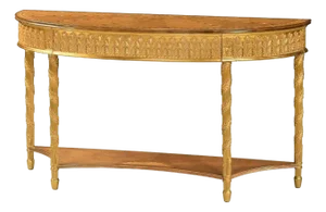 Large Giltwood Demi-Lune Console Table