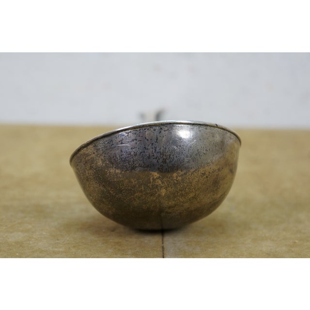 Metal Antique 1825 English Georgian Regency Silver Soup Serving Spoon Ladle 205g 14" For Sale - Image 7 of 13