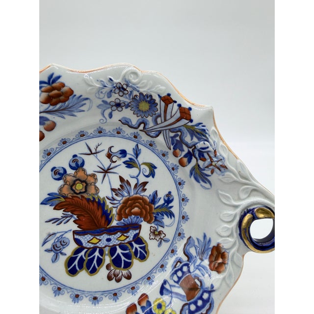 Blue Antique Mason's Ironstone Meat or Dessert Dish, Circa 1820's For Sale - Image 8 of 18