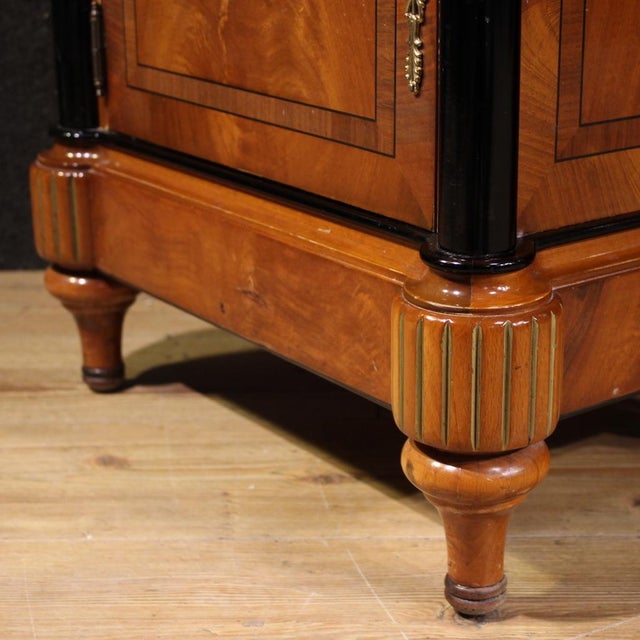 20th-Century Italian Bedside Tables with Marble Top, 1980s, Set of 2 For Sale - Image 10 of 12