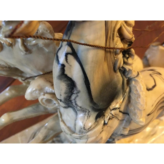 Ground Alabaster Chariot Figure, 1950s For Sale - Image 6 of 18