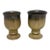 Mid 20th Century English Denby Romany Brown Drip Glaze Stoneware Goblets Set of 2 For Sale