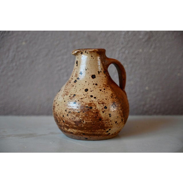 Brutalist Wabi-Sabi Ceramic Pyrite Stoneware Pitcher, 1970s For Sale - Image 9 of 9