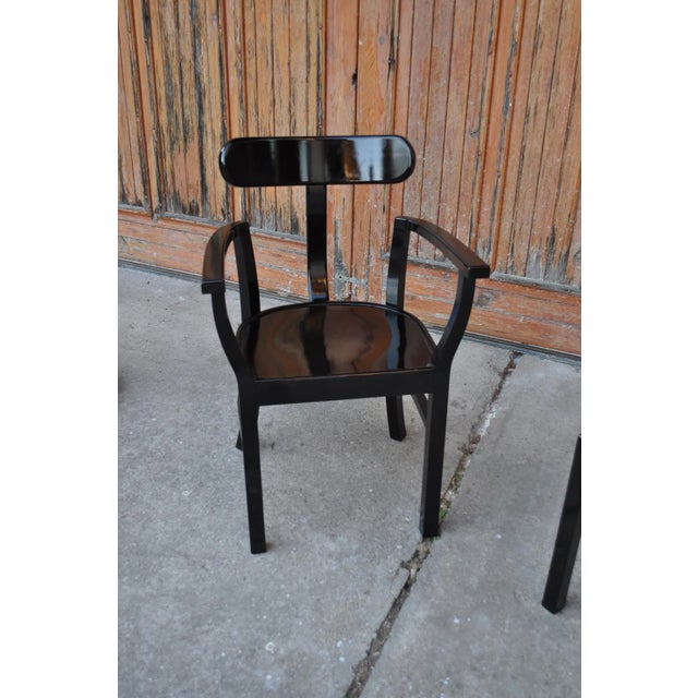 Set of Art Deco Chairs by Lajos Kozma for Woodworking RT, 1920s For Sale - Image 4 of 9