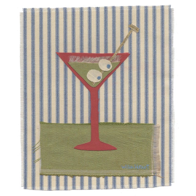Honey the Martini by Willa Heart in Brimfield Black Frame, Mini Art Print For Sale