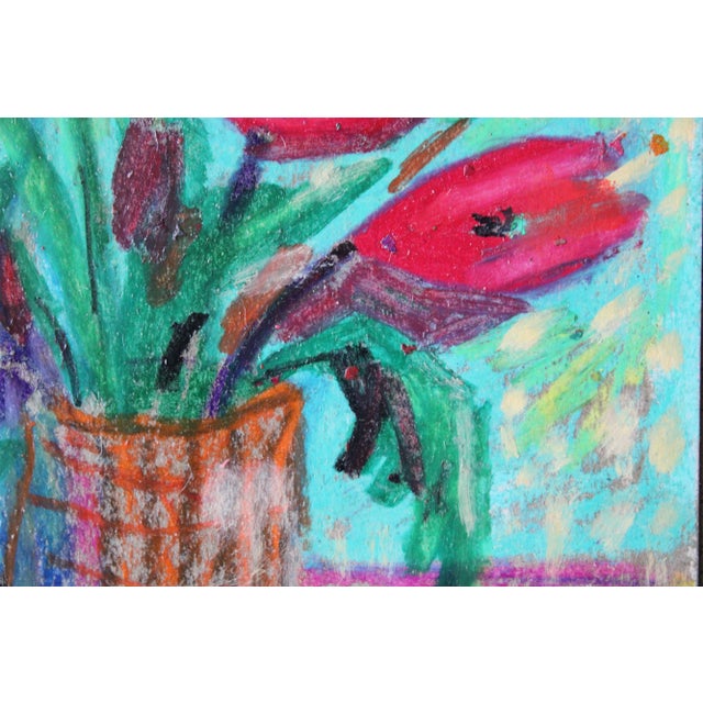 Modern Uldis Krauze, Poppy, 2021, Oil on Cardboard For Sale - Image 3 of 7