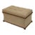 English Upholstered Trunk or Pouffe Ottoman Seat on Casters For Sale