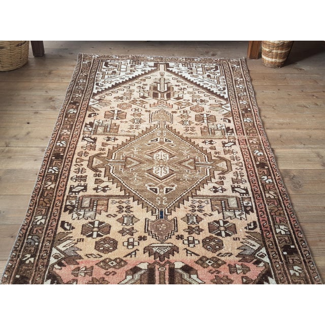 1960s Early 20th Century Mahajeran Rug-3′1″ × 6′4″ For Sale - Image 5 of 7