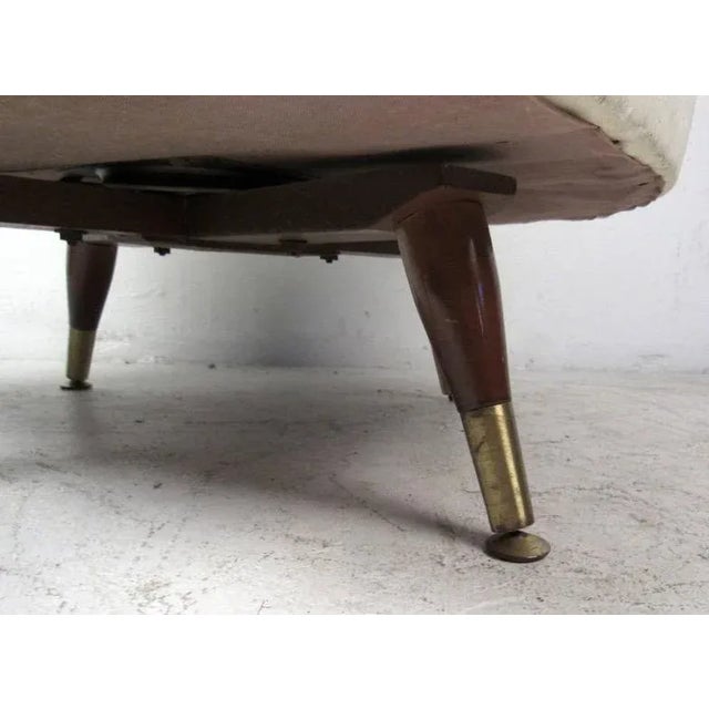 1960s 1960s Mid-Century Modern White Vinyl Lounge Chair For Sale - Image 5 of 8