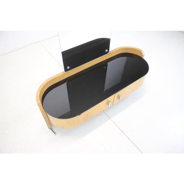 Art Deco Cabinet with Tubular Mirror, Czechoslovakia, 1937 For Sale - Image 3 of 15