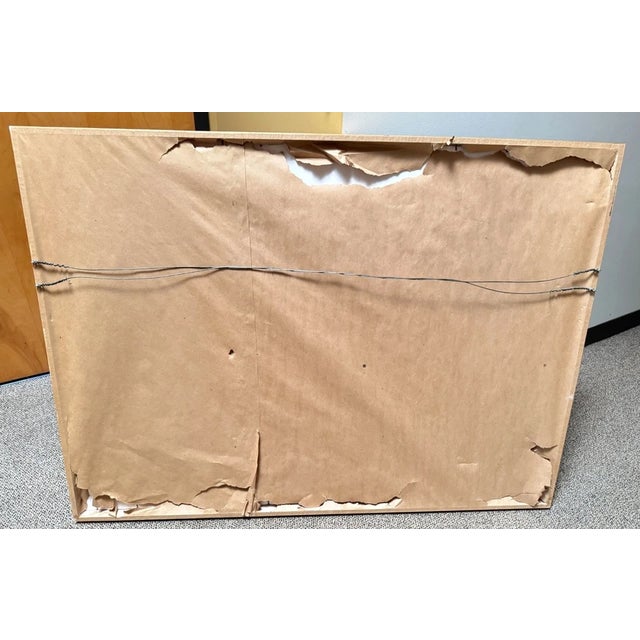 1980s George Colin Signed Folk Art Pastel Farm Chalk Art For Sale - Image 10 of 10